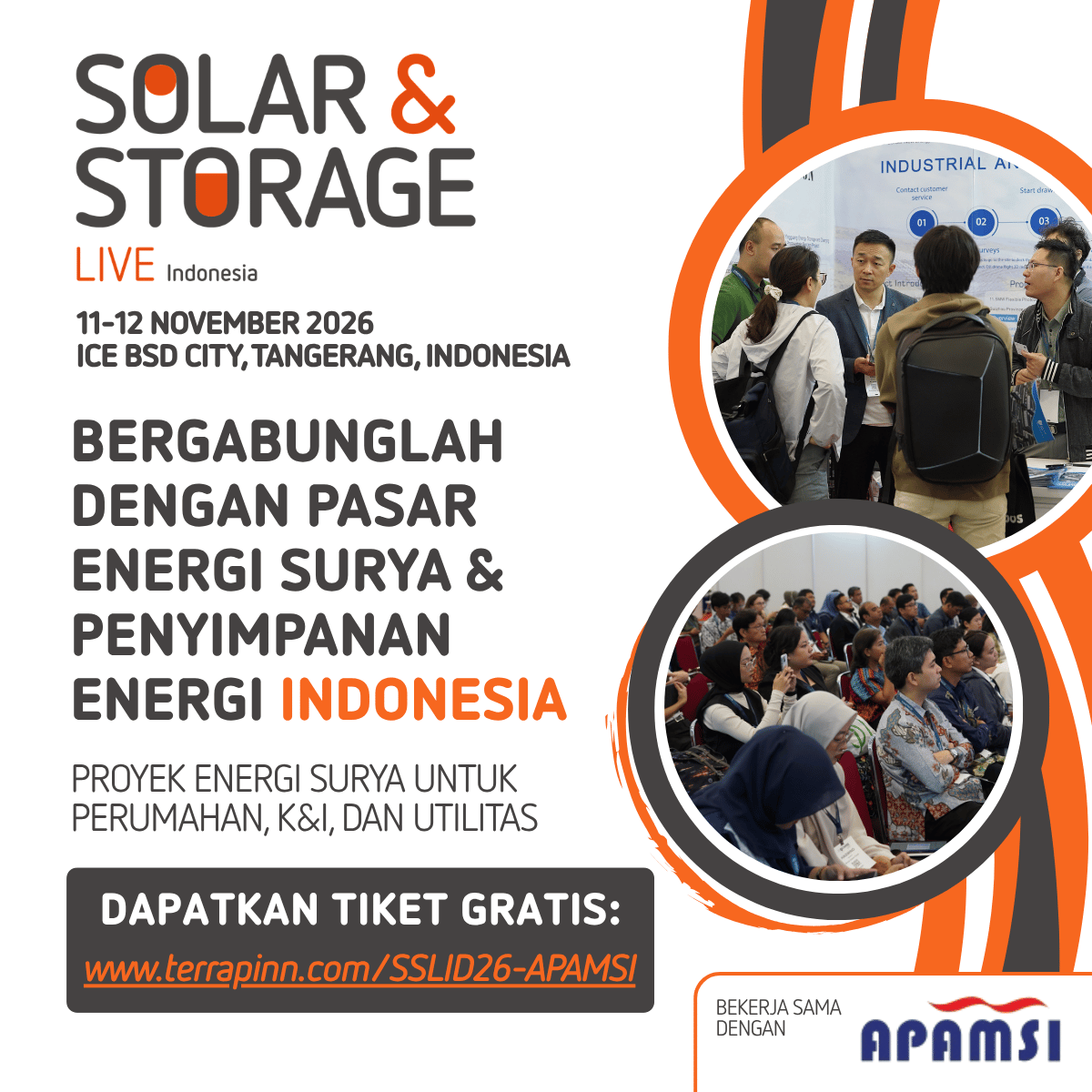 Solar Storage Live Indonesia 2026 — Nov. 11-12, 2026, ICE BSD, Indonesia